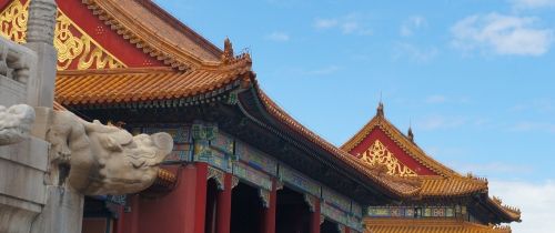 up close shot of beijing temple